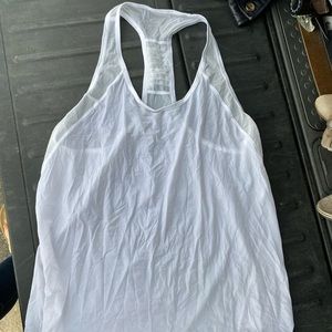 Lululemon white mesh back racer back yoga top